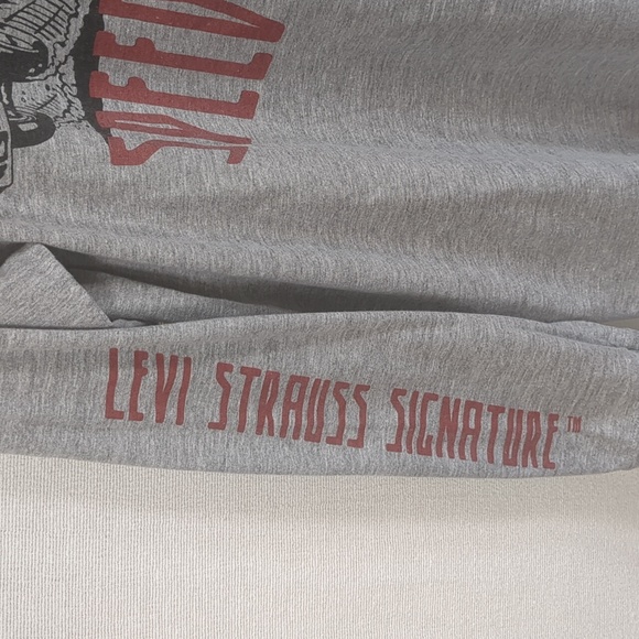 Vintage Levi's Men's Long Sleeve T Shirt Size Large Gray Speed Shop Graphic - Picture 3 of 12